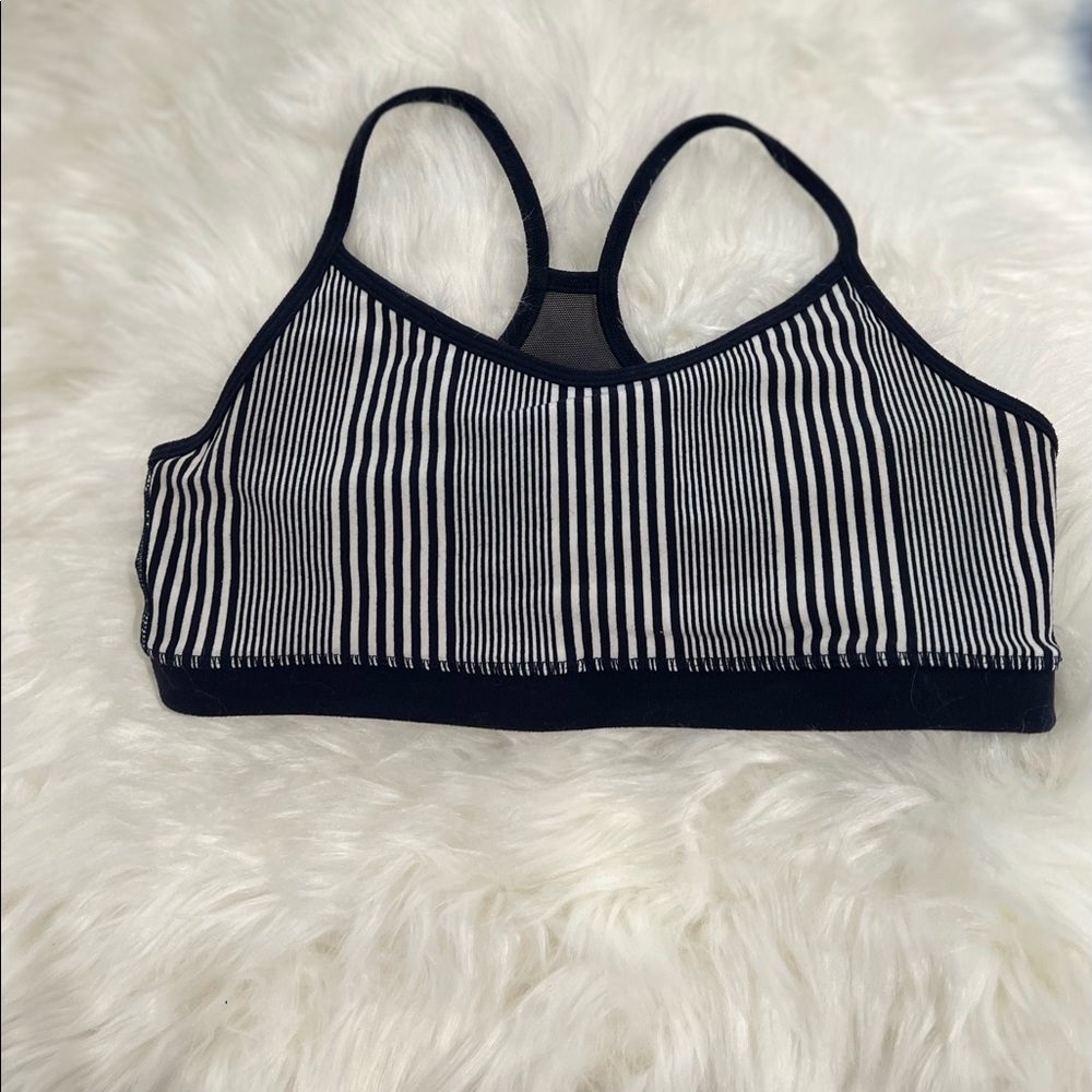 Lululemon Flow Y Bra Striped Sports Bra Size 6